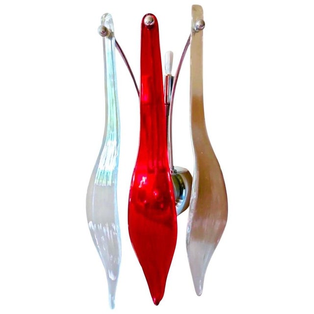 Gold Large Wall Light in Murano Glass, 2000 For Sale - Image 8 of 8