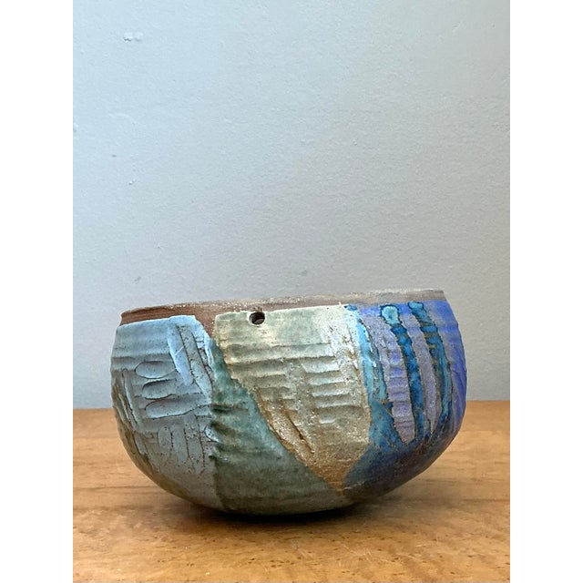 Late 20th Century Vintage Original Studio Pottery Hanging Bowl For Sale - Image 5 of 12