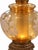 Vintage Etched Amber Glass Rose Urn Lamp With Illuminated Base and Pleated Shade For Sale - Image 9 of 10