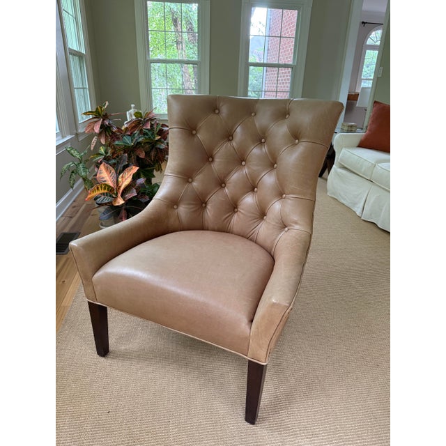 Animal Skin Classic Leather Chair For Sale - Image 7 of 7