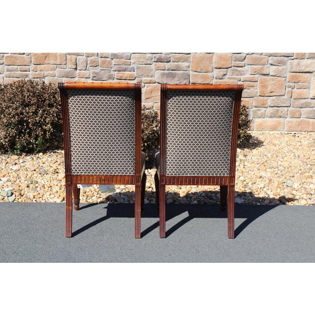 Century Furniture Mahogany Dining Room Chairs With Beacon Hill Upholstery—Set of 8 For Sale - Image 9 of 18