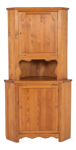 Pine Lovö Corner Cabinet by Hjorth for Nordiska