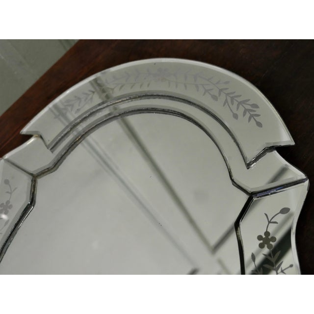 1930s Venetian Art Deco Cut Glass Mirror Wine Tray, 1930s For Sale - Image 5 of 8