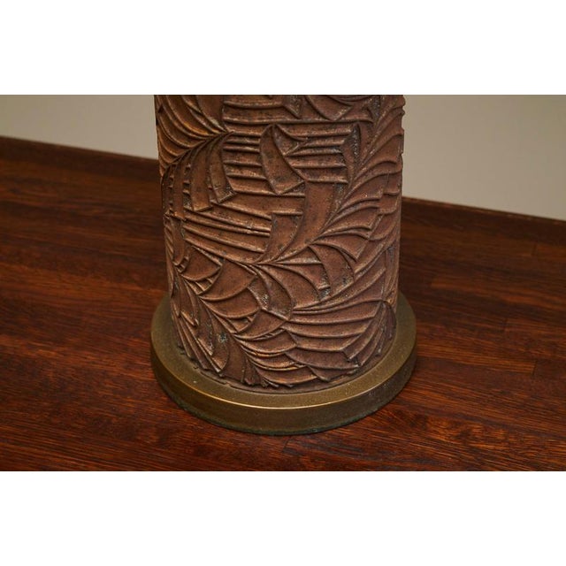 Table Lamp in Bronze by Antoine Callebaut for Jules Wabbes, Belgium, 1970s For Sale - Image 10 of 15