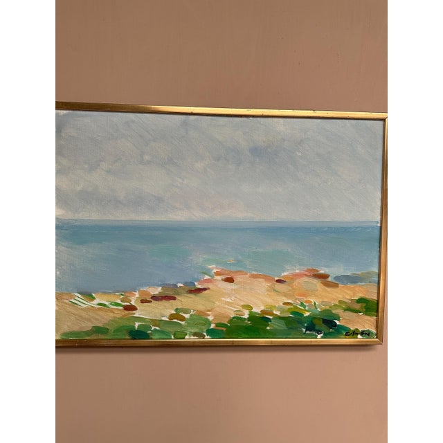 Eric Elfvén, Coast, 1950s, Oil Painting on Panel, Framed For Sale - Image 7 of 18
