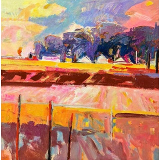 Jean Krille, Landscape 149, Oil on Masonite, 1989-1990 For Sale