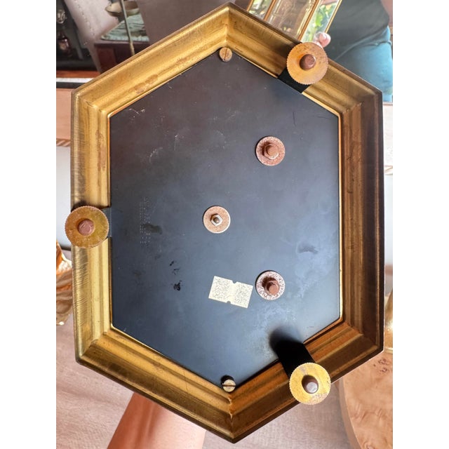 Vintage Kieninger & Obergfell Kundo Brass Hexagonal Anniversary Clock For Sale - Image 9 of 12