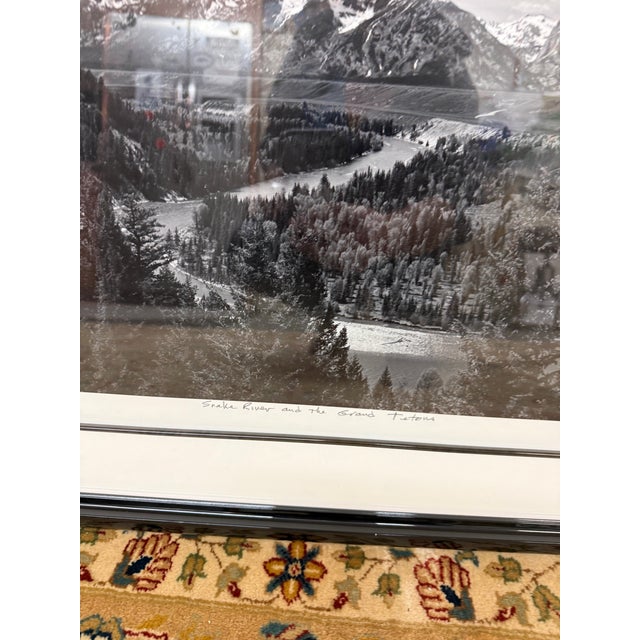 Robert Morris Snake River and the Grand Tetons Near Jackson, Wyoming B/W Limited Photography, Certificate For Sale - Image 10 of 11