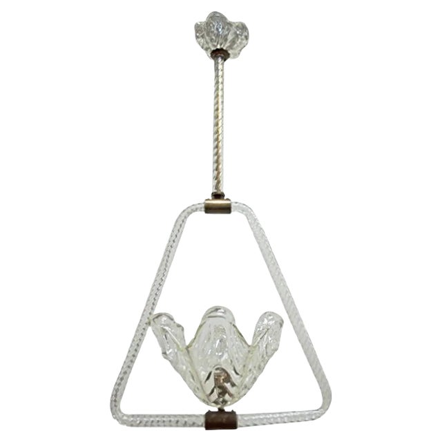 Murano Glass Pendant from Barovier & Toso, 1940s For Sale