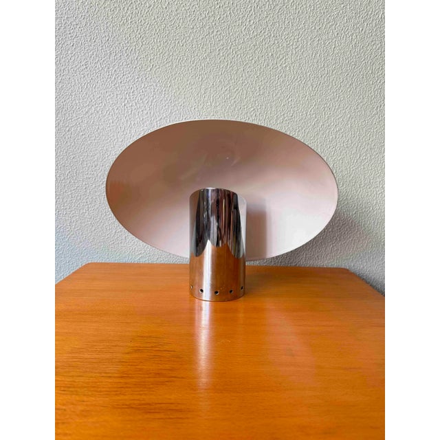 1970s Chioccio White Aluminum & Chrome Table Lamp by Sergio Mazza for Quattrifolio, Italy, 1970s For Sale - Image 5 of 18