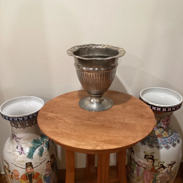 Mid 20th Century Silvered Metal Champagne Bucket India For Sale - Image 11 of 12