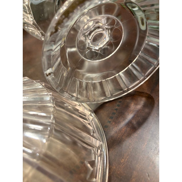 Antique Americana Doyle & Co. Banded Prism Bar Covered Glass Compote For Sale In San Diego - Image 6 of 9