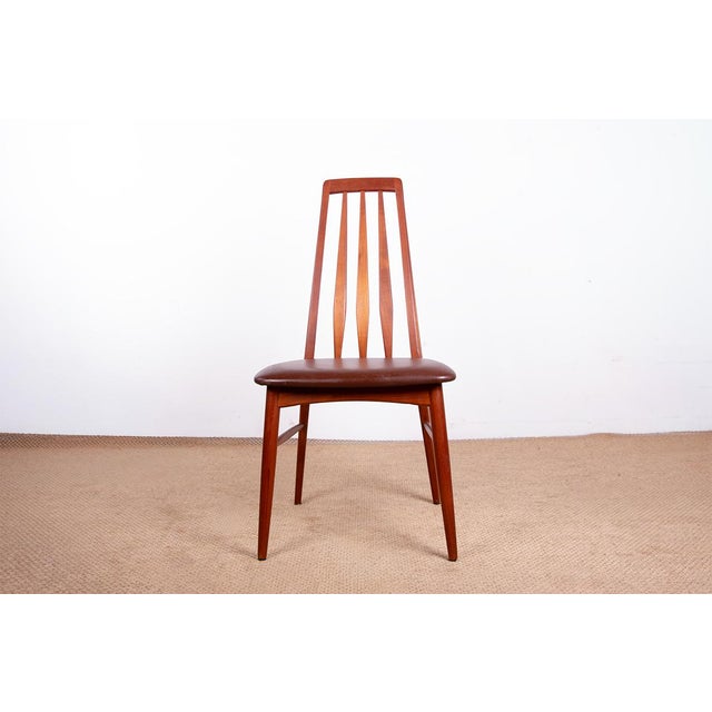 Danish Eva Model Chairs in Teak and Leather by Niels Koefoed for Koefoeds Hornslet, 1960, Set of 6 For Sale - Image 6 of 18