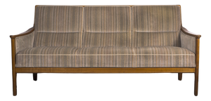Mid-Century Scandinavian Velvet Sofa in the style of Knoll