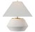 Transitional Thomas O'Brien by Visual Comfort Signature Aten 23" Table Lamp in Plaster White with Linen Shade For Sale - Image 3 of 3