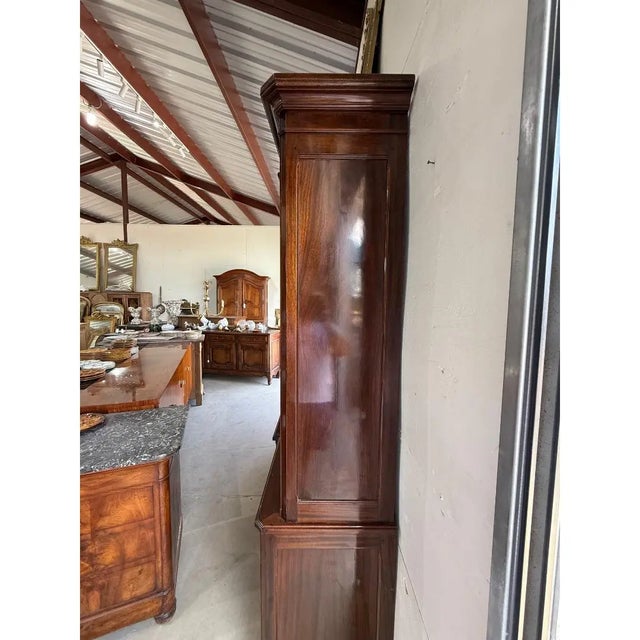 Large 19th Century French Louis XVI Solid Mahogany Bookcases For Sale - Image 14 of 18