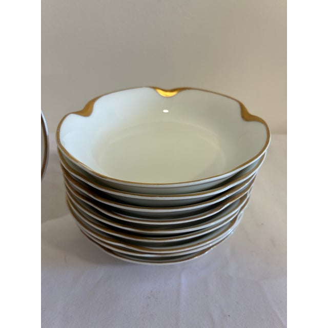 Vintage Haviland & Co. Limoges Gold Rim Bowls - Set of 10 For Sale - Image 10 of 12