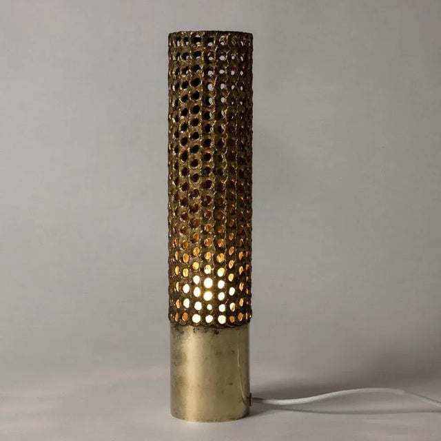 Vintage Brass Table Lamp by Pierre Forssell For Sale - Image 4 of 9