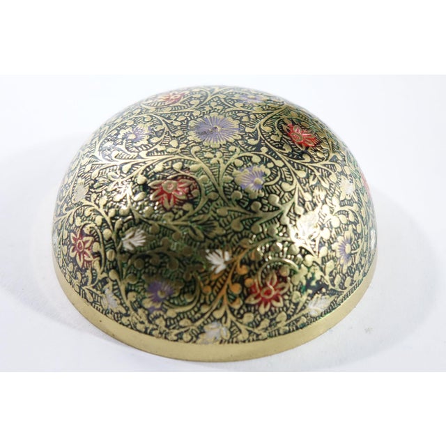 Art Nouveau Mid 20th Century Decorative Brass Urns - A Pair For Sale - Image 3 of 11