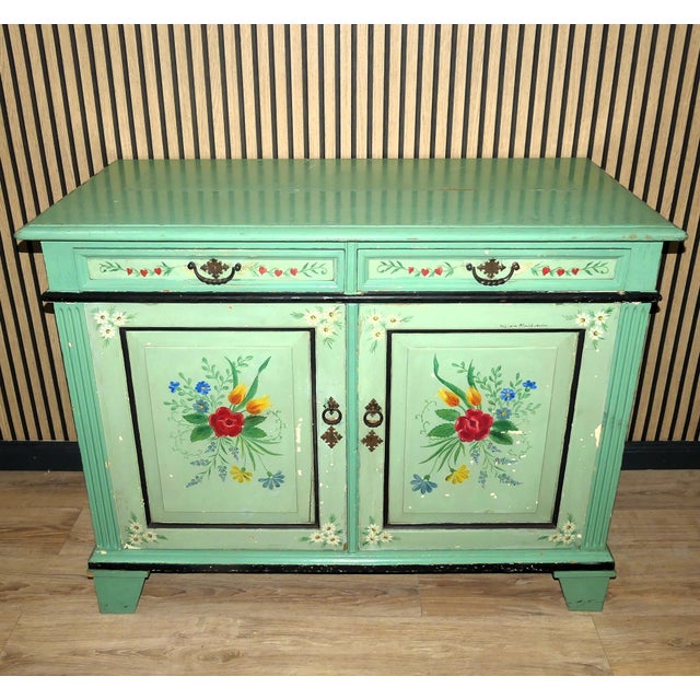 Hand Painted Kitchen Buffet For Sale - Image 13 of 18