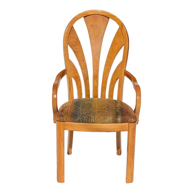 Contemporary Thomasville Southwest Design Oak Arm Chair For Sale