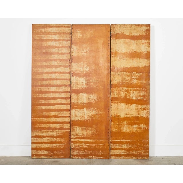 English Victorian Adam Style Three Panel Folding Screen For Sale - Image 12 of 13