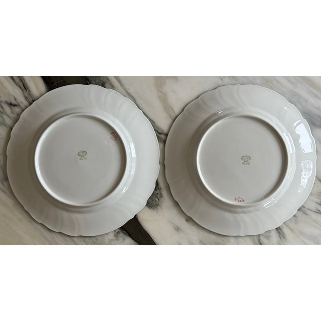 English Antique Charles Ahrenfeldt Attributed Aesop's Fables Bohemian Decorative Plates - A Pair For Sale - Image 3 of 8