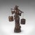 Bronze Late 19th Century Tall Antique Decorative Chinese Bronze Water Carrier Statue For Sale - Image 8 of 13