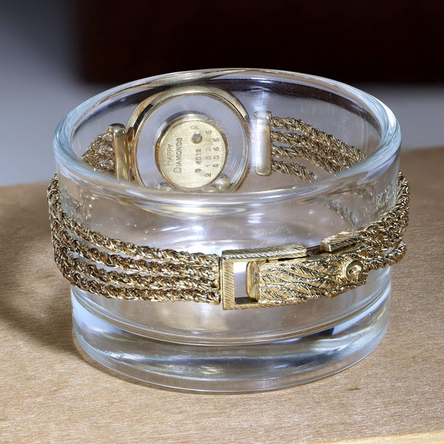 Chopard Happy Diamonds 4066 18k Yellow Gold Watch Circa 1985 Full Set For Sale - Image 12 of 13