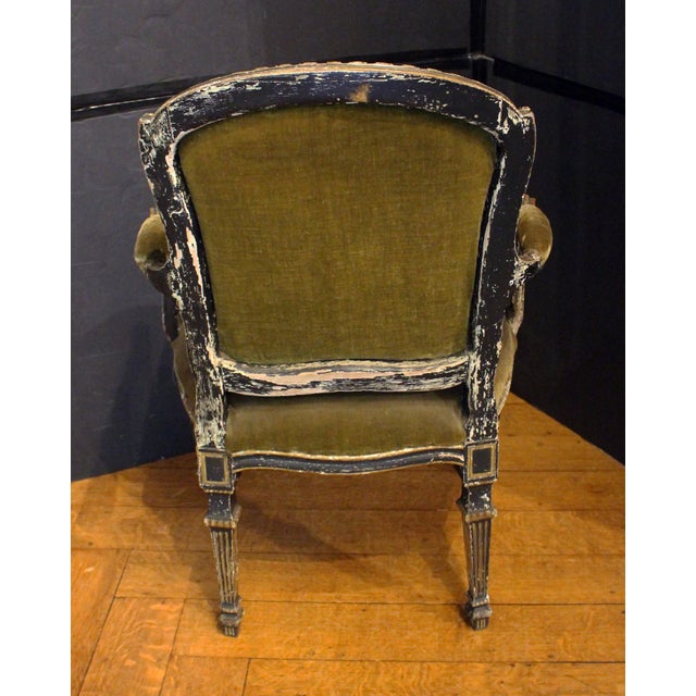 French Circa 1770 George III Fauteuil or Open Arm Chair For Sale - Image 3 of 7