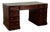 Antique English Double Pedestal Leather Top Desk For Sale