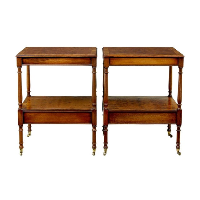 Burr Yew Side Tables, 1980, Set of 2 For Sale - Image 3 of 8