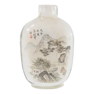 Early 20th Century Chinese Inside Reverse Painted Snuff Bottle