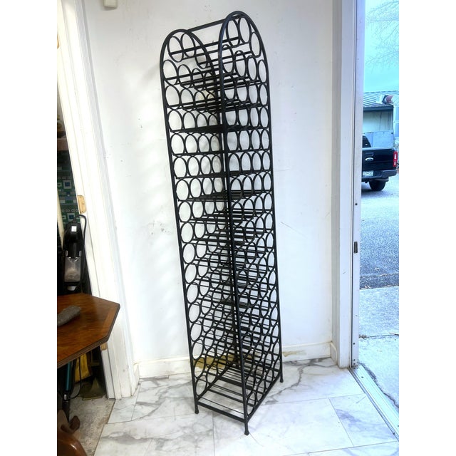 Mid-Century Modern 1950s Arthur Umanoff 67-Bottle Free Standing Wine Rack For Sale - Image 3 of 8
