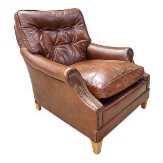 1970s Vintage Shelly & Anderson Leather Club Chair For Sale