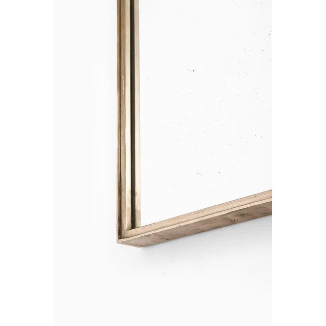 1950s Large Mirror in Nickel-Plated Steel, 1950s For Sale - Image 5 of 7