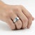 SIlver, Gold Round Topaz Ring For Men's. Mens Solitaire Topaz Ring. Emerald Cut Topaz Ring. Metal: 925 silver plus 14k...