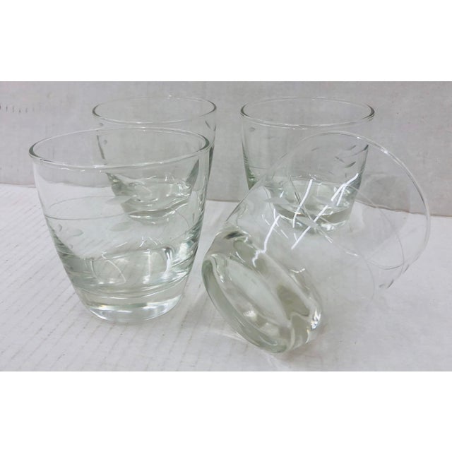 Vintage Etched Glass Cups Chairish