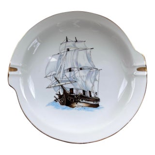 1950s Vintage Norleans Schooner Ship Ashtray, Japan For Sale
