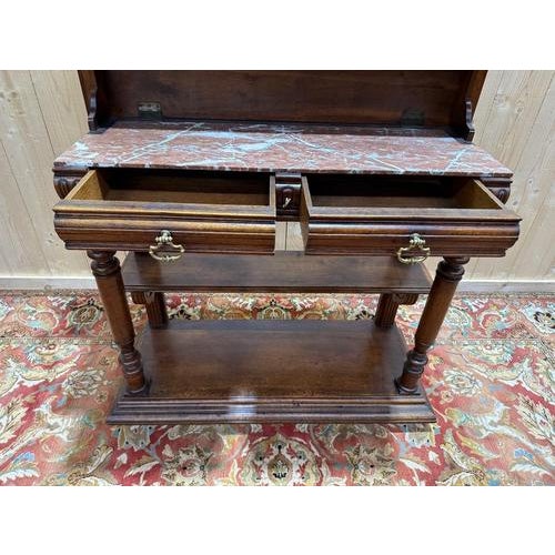 Brown Napoleon III Walnut Console Table For Sale - Image 8 of 9