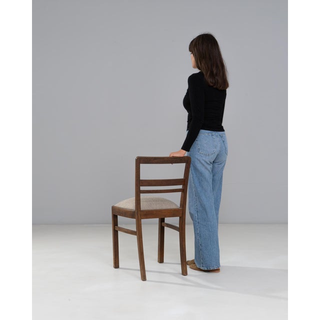 20th Century French Wooden Dining Chair With Upholstered Seat For Sale - Image 4 of 18