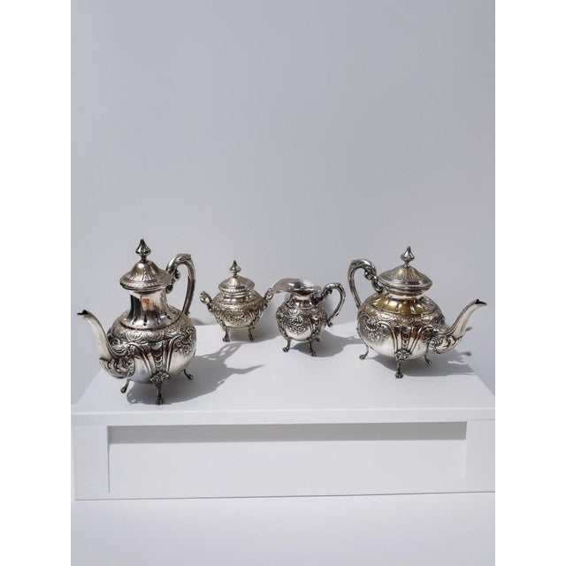 Rococo Baroque Style Silver-Plated Coffee and Tea Set, 1890s, Set of 4 For Sale - Image 18 of 18