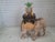 Vintage hand-carved wooden elephant plant stand prepare to be transported somewhere a little more exotic. This magnificent...