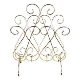 Gold Wire Magazine Rack, France, 1960 For Sale