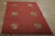 Red Handmade Antique Needlepoint Rug in Red With Medallion Floral Patterns For Sale - Image 8 of 8