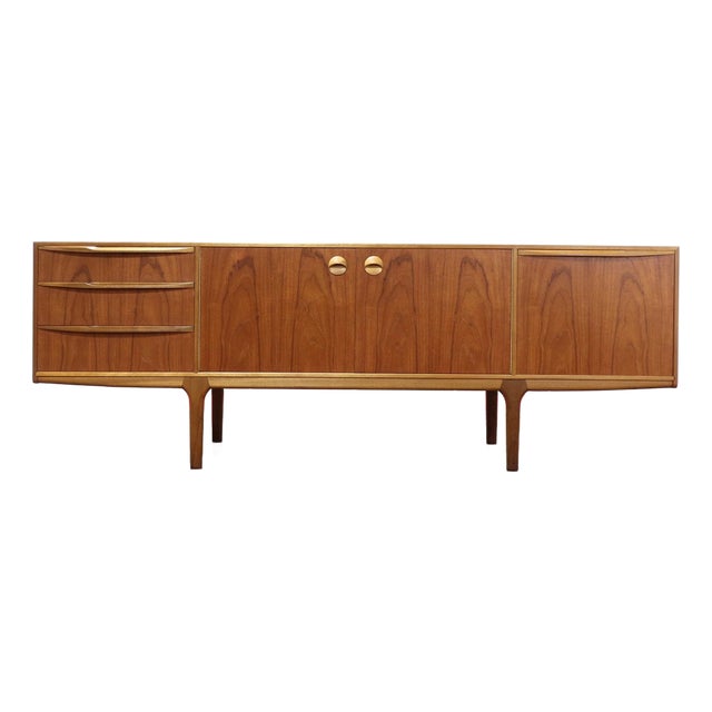 1960s Mid Century Modern Vintage Teak Sideboard Credenza by McIntosh For Sale