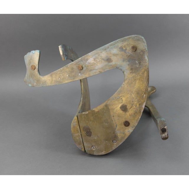 Metal Mid 20th Century Arleen Eichengreen & Nancy Gensburg Signed Abstract Reclining Figure Sculpture Numbered 5/12 For Sale - Image 7 of 8