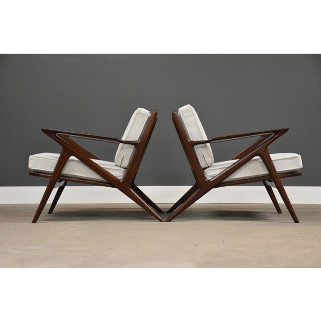 Selig 1950s Poul Jensen for Selig Z Lounge Chairs - A Pair For Sale - Image 4 of 11