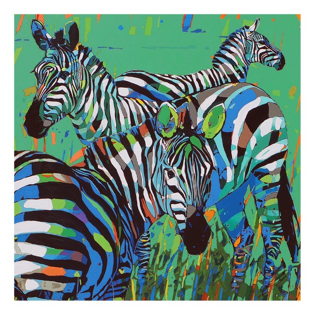 Rafał Gadowski, Zebras 11, 2026, Oil on Canvas For Sale