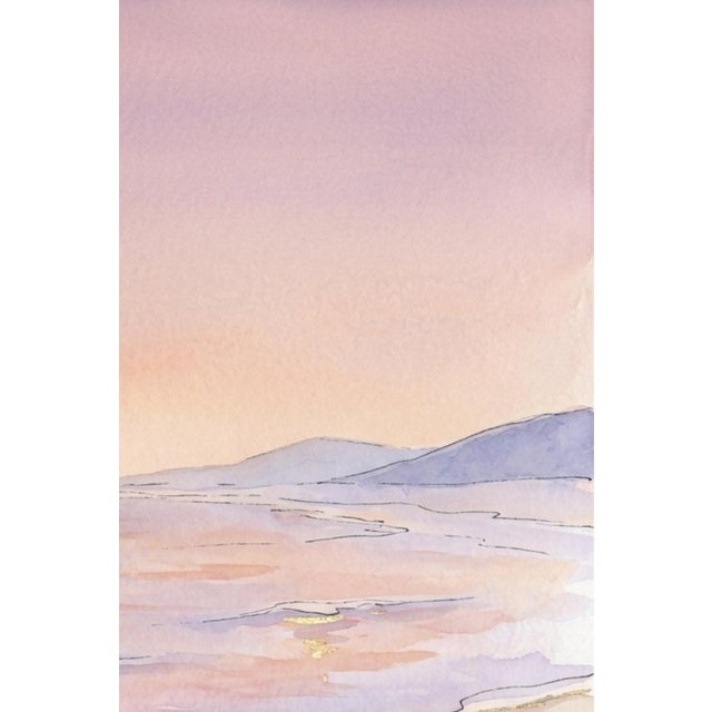 Pastel Coastal Shoreline, Minimalist Beach Seascape Art Print, 24″ × 36″ For Sale In Buffalo - Image 6 of 9